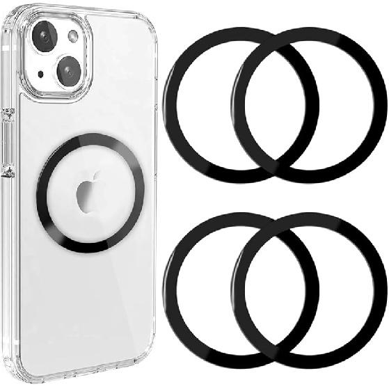 3 Pcs Universal Metal Ring for Magnetic Charger, Metal Ring Sticker Compatible with Magsafe Magnetic Wireless Charger for Most Cellphone, Magnetic
