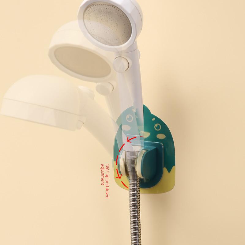 Shower Head Holder Punch-Free Shower Head Wall Mounting Bracket Silicone Suction Cup No Drill Need for Marble Glass Ceramic