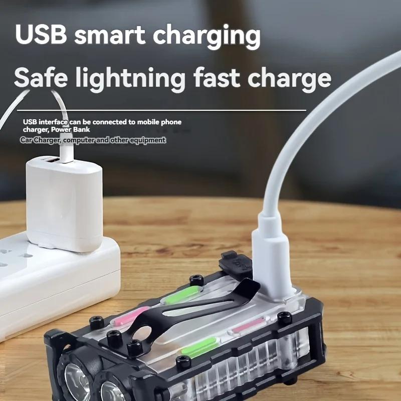 Bright EDC Flashlight Portable Mini LED Light Outdoor Camping Hiking Tools USB Rechargeable Running Emergency Hiking Lantern