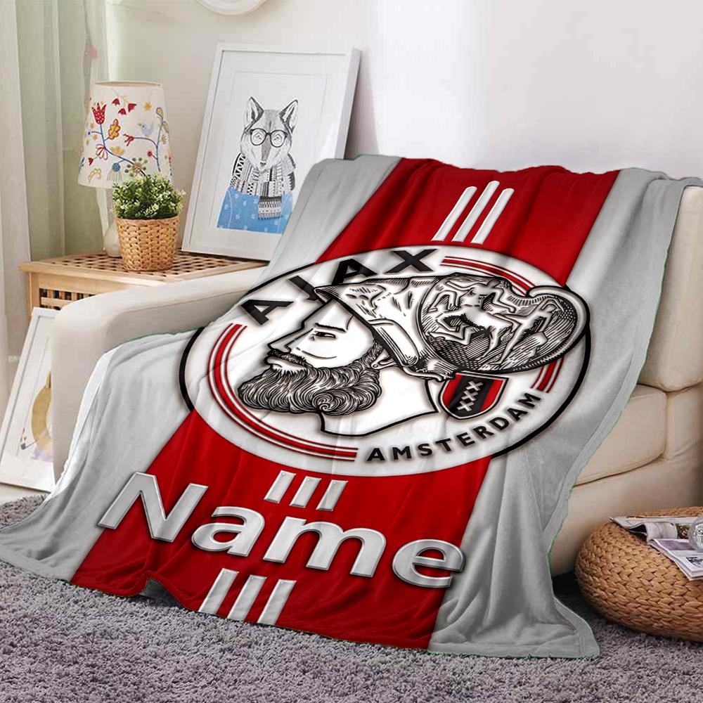 Custom Name Ajax Theme Printed Blanket Perfect For Couch Bed Travel Outdoor Use Machine Washable Cozy Durable