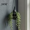 Support de Plante Paysager Distinctif Pot Suspendu en Forme de Chauve-souris, Pot Gothique pour Intérieur Extérieur Jardin Ambiance Mystérieuse Décoration Murale d'Exposition, Unique