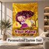Masha and the Bear Tapestry, Personalized Custom Text, Wall Hanging Tapestry For Living Room Home Wall Decor