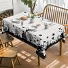 Halloween Castle Tree Scary Themed Rectangle Tablecloth for Table Decor Reusable Kitchen Dining Tablecloth Halloween Decorations
