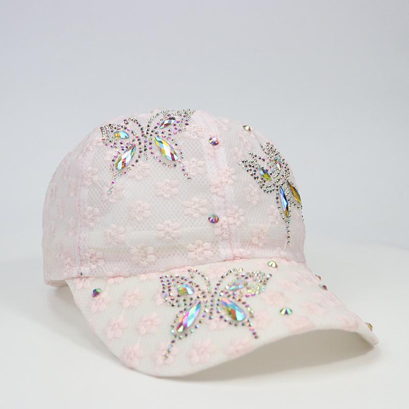 Butterfly Embroidered Baseball Cap With Breathable Mesh For Outdoor Sun Protection