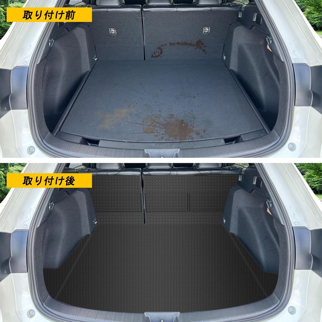 YORKNEIC Corolla Touring 210 Series and Luggage Upper Seat Trunk with Backrest Seat Back Back Cargo Area Synthetic Leather Stain with Storage Black