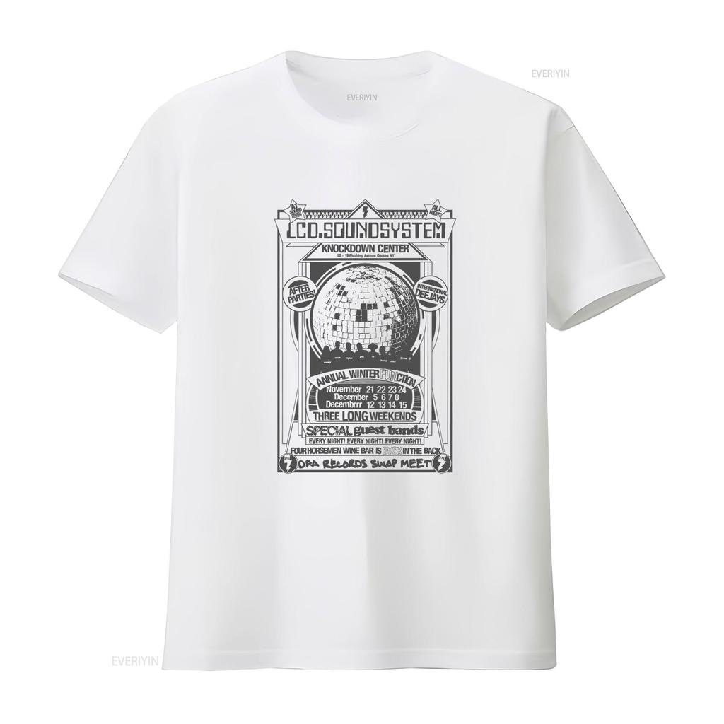 LCD Soundsystem 2024 Winter Annual Function T Shirt Full Size S 5XL with Knockdown Center Design and Party Details vintage