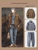 Herren Vintage Braune Ungewachste Denim Jagdjacke - Retro Herbst Arbeitskleidung, Lockerer und Trendiger Stil