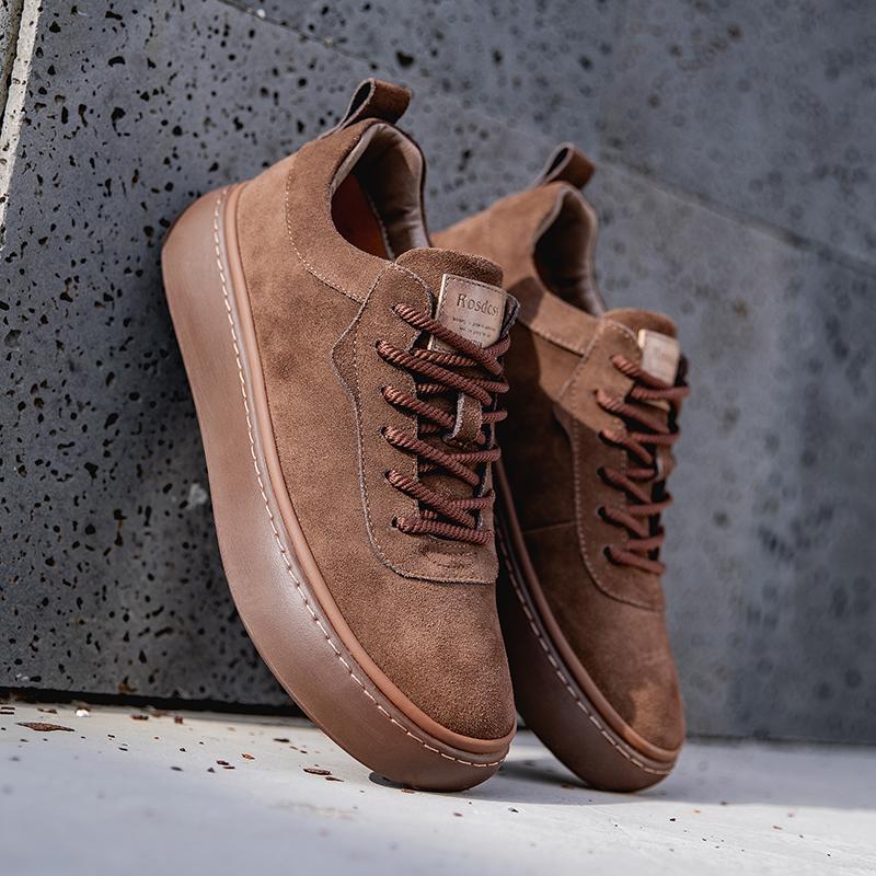 Brand Men Casual Genuine Leather Shoes Thick Bottom Office Oxford Business Shoes Comfy Antiskid Outdoor Running Sneakers Shoes