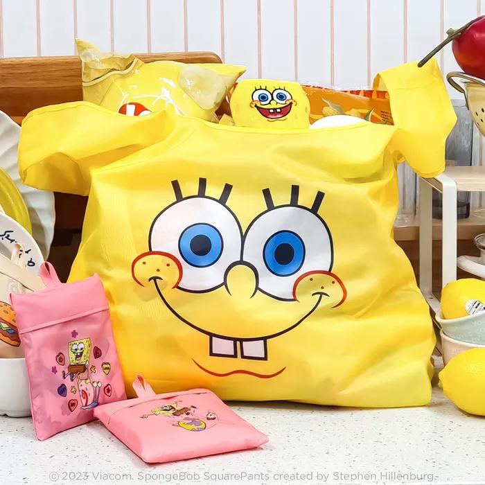 4 Types of SpongeBob Portable Shopping Bags Foldable Market Bags