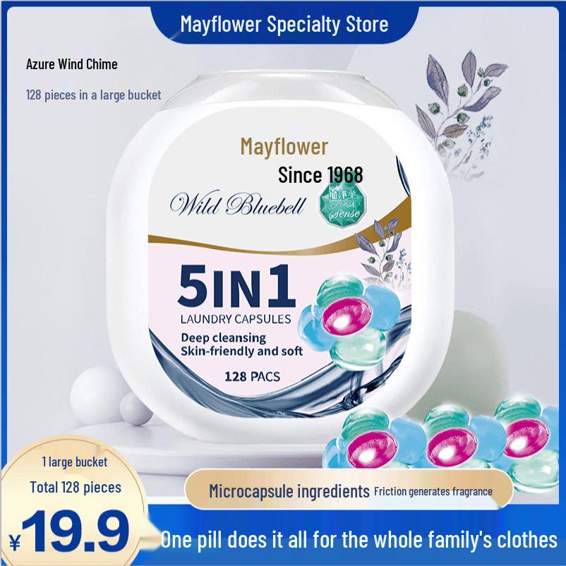 Capsule Lavaggio Mayflower Sam – Pulizia Cinque-in-Uno con Fragranza Ricca e Duratura per Lavaggio a Mano.