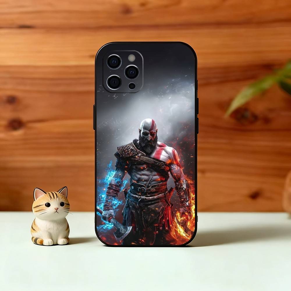 G-Gladiator W-War K-Kratos Phone Case For iPhone 17, 16,15,14,13,12,11 Plus,Pro Max, Others Soft Black Cover