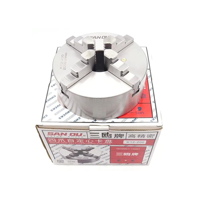 K12 4 Jaw Self-Centering Chuck K12-80 K12-100 K12-125 K12-130 K12-160 K12-165 200 250 Precision CNC Lathe Fixture Scroll Chuck Tire Chucks 1