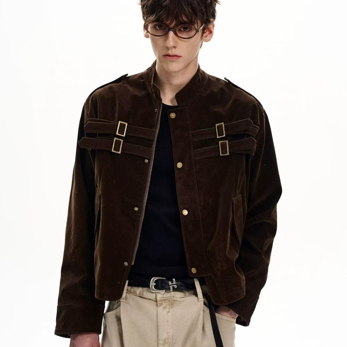 

Retro Cool American Motorcycle Leather Jacket - Stand Collar, Loose Fit, Versatile for Casual Autumn and Winter L