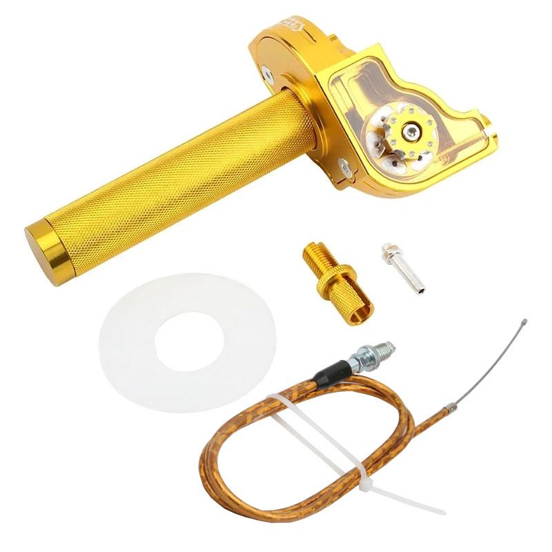 CNC Aluminum 22mm For Moped Scooter ATV Quad Bike Motorcycle Universal Accelerator Throttle Twist Grips Handlebars Cable Throttles 2