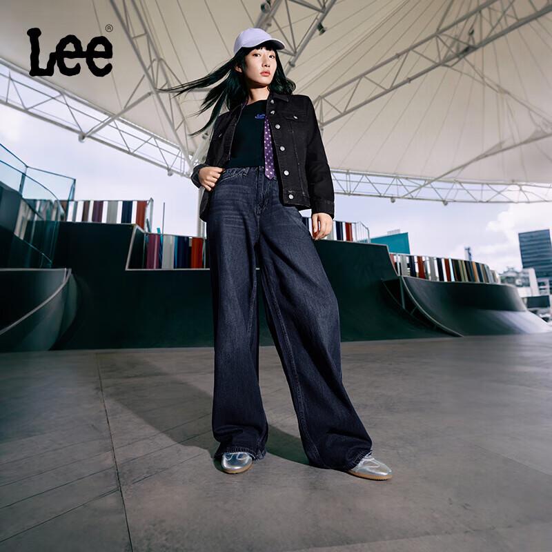 Lee Unisex Relaxed Fit Deep Blue Wide-Leg Jeans