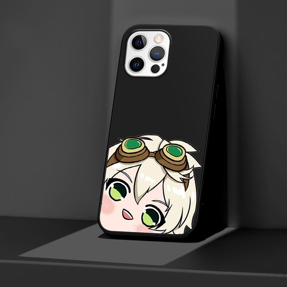Phone Case for Apple iPhone 14 11 13 Pro Max 12 Mini XR 7 8 + SE 2020 XS 6 6s Plus 5 5s Genshin Impact Anime Cute Silicone Cover