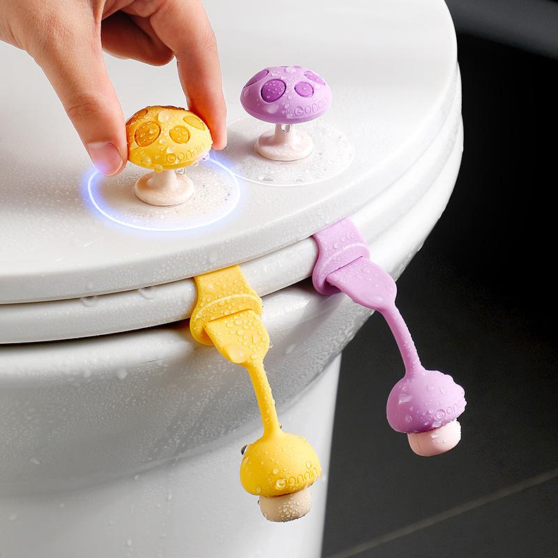 Toilet Lid Lifting Bathroom Accessories Lift Toilet Ring Handle Anti-Dirt Silicone Handle Lid Lifting Device WC Toilet Openers