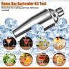 24 oz 750 ml Cocktail Bar Martini Drink Shaker Set mit Sieb Edelstahl Barkeeper-Set Cocktail-Drink-Mixer mit Jigger