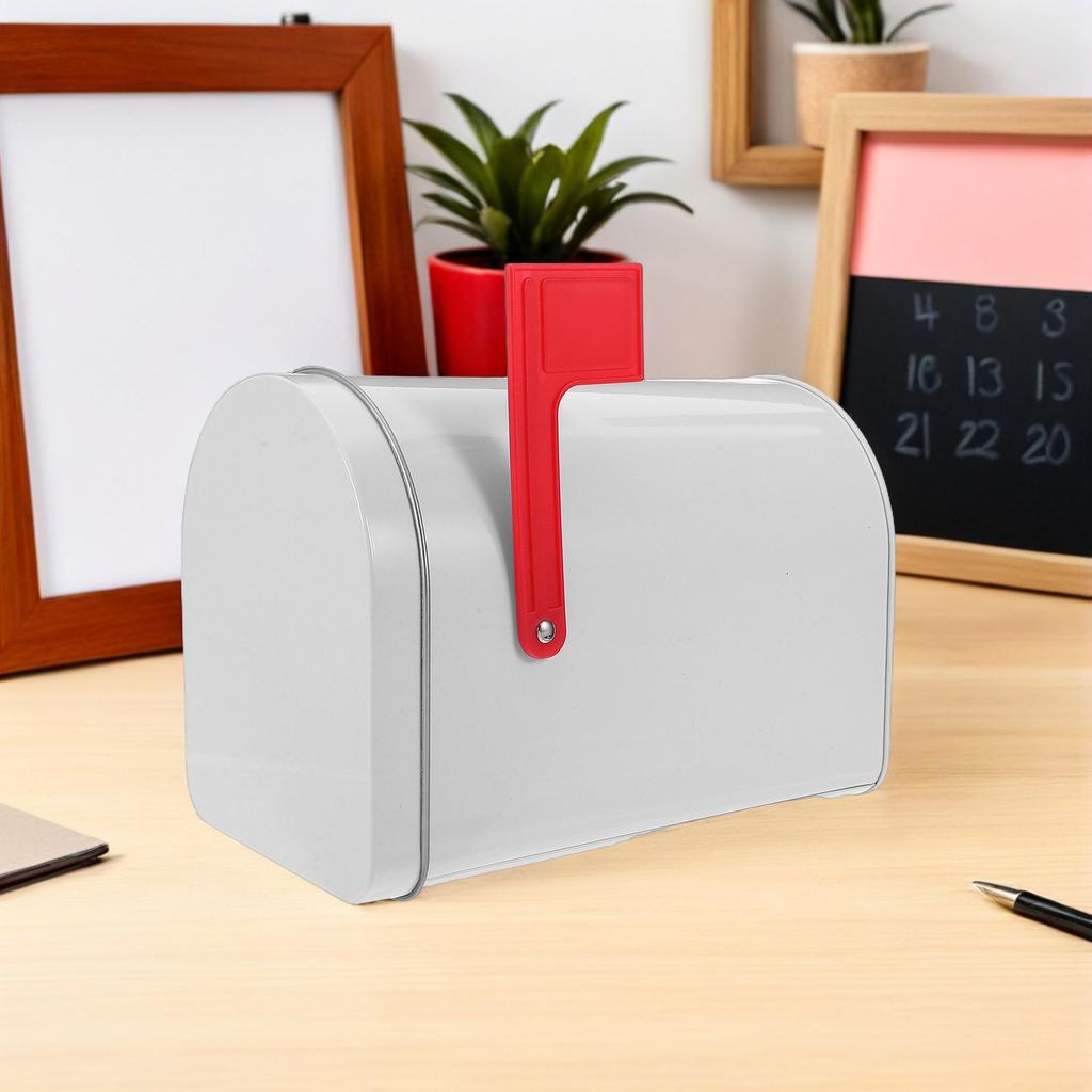 Waterproof Iron Mini Mailbox Sturdy Outdoor Post Box for Home Office Lawn Micro Landscape Tiny House Decor Suggestion Donation