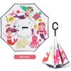 Umbrella, Reverse Umbrella, Double-Layer Hands-Free Long-Handled Children's Umbrella, Cute Cartoon Umbrella for Primary School Students, Rain or