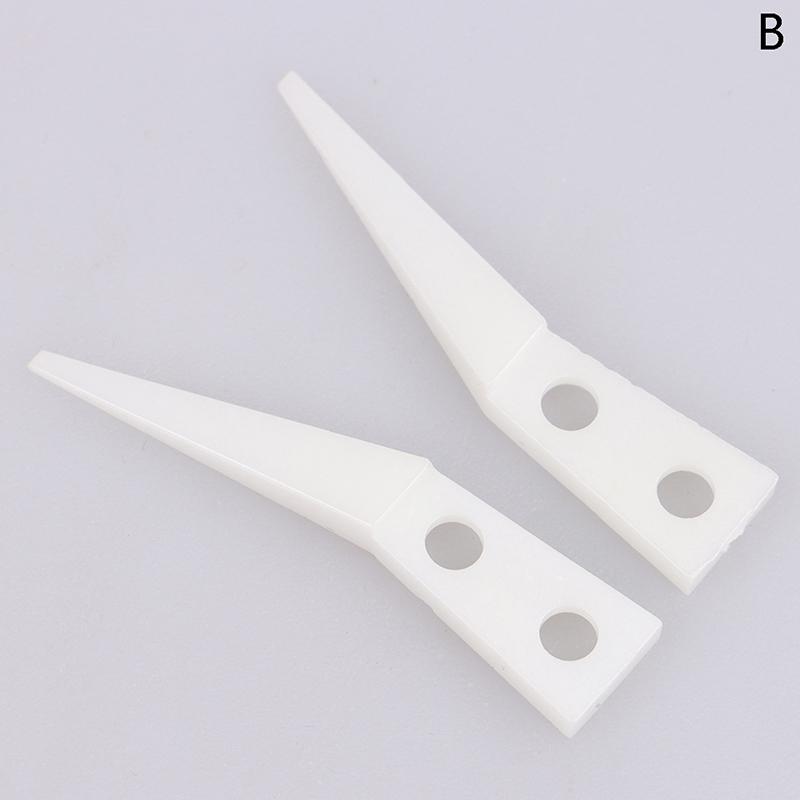 2Pcs Insulated Straight Curved Tip Anti-Static Ceramic Tweezers Electronic Industrial Ceramic Tweezers For Industry