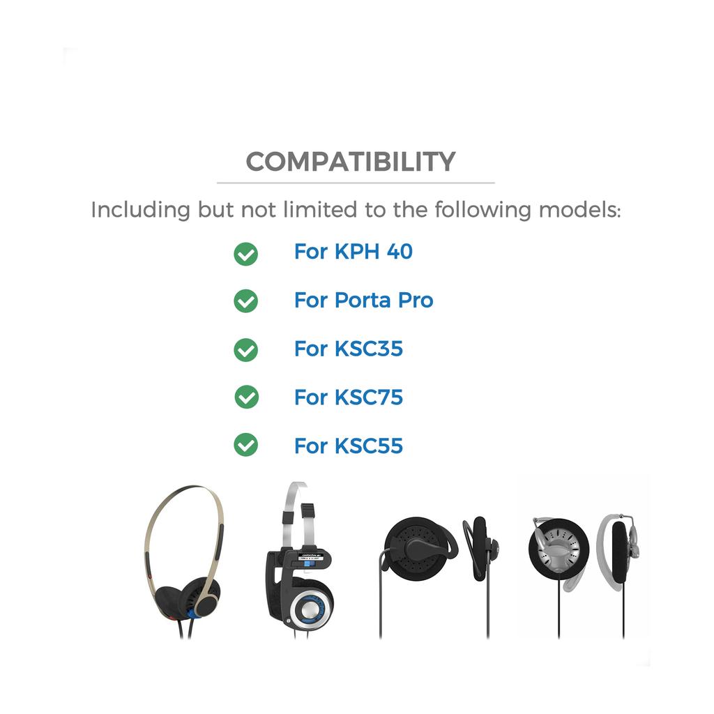 Lightweight stainless steel headbands suitable for Koss KPH40, Porta Pro PP KSC35, and KSC75