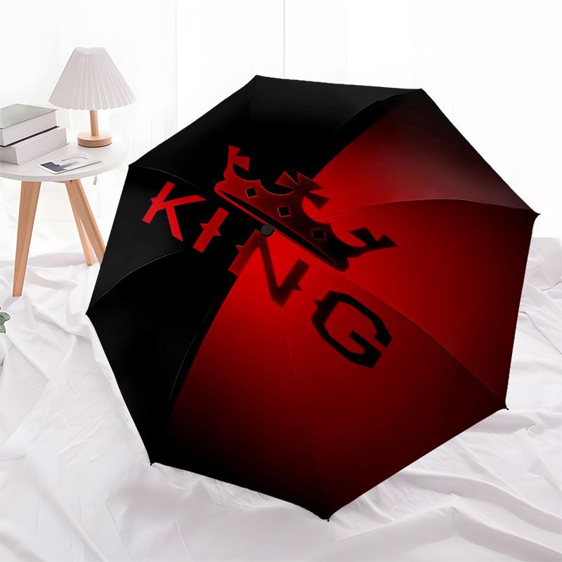

1pc Kingdom Emblem Umbrella with Plastic Handle,Compact & Stylish,Cartoon Pattern,Outdoor UmbrellaPT489