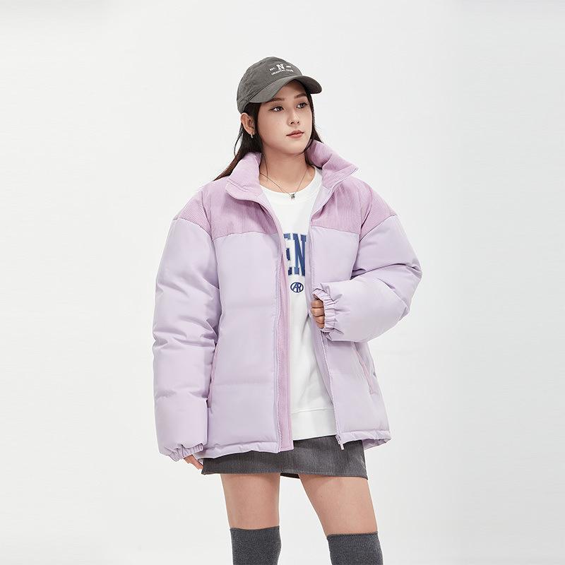 Giacca Imbottita da Uomo con Collo Rialzato Giacca Imbottita da Uomo per Coppia Versione Coreana Giacca Imbottita Trendy Larga Autunno e Inverno