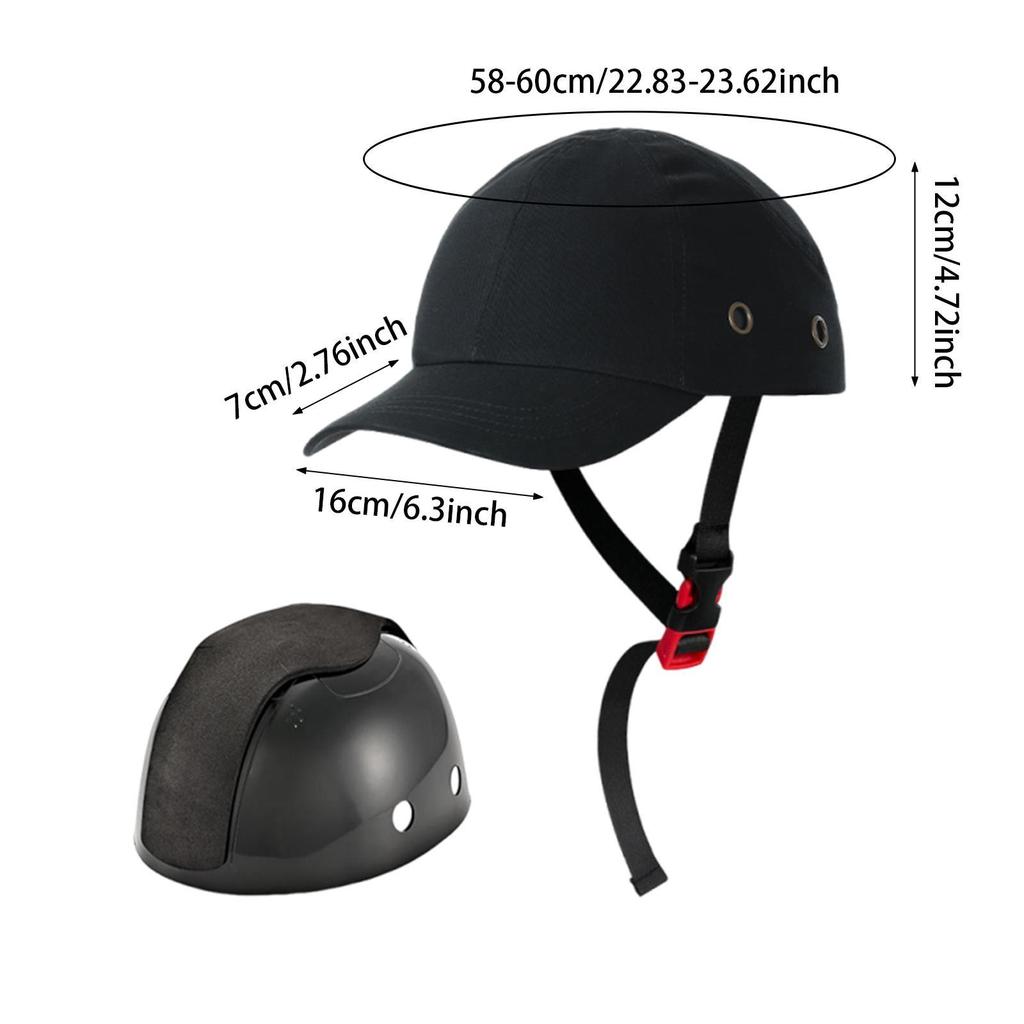 Baseball Hat Adjustable Lightweight Shock Absorption Headgear Sun Visor Hat for