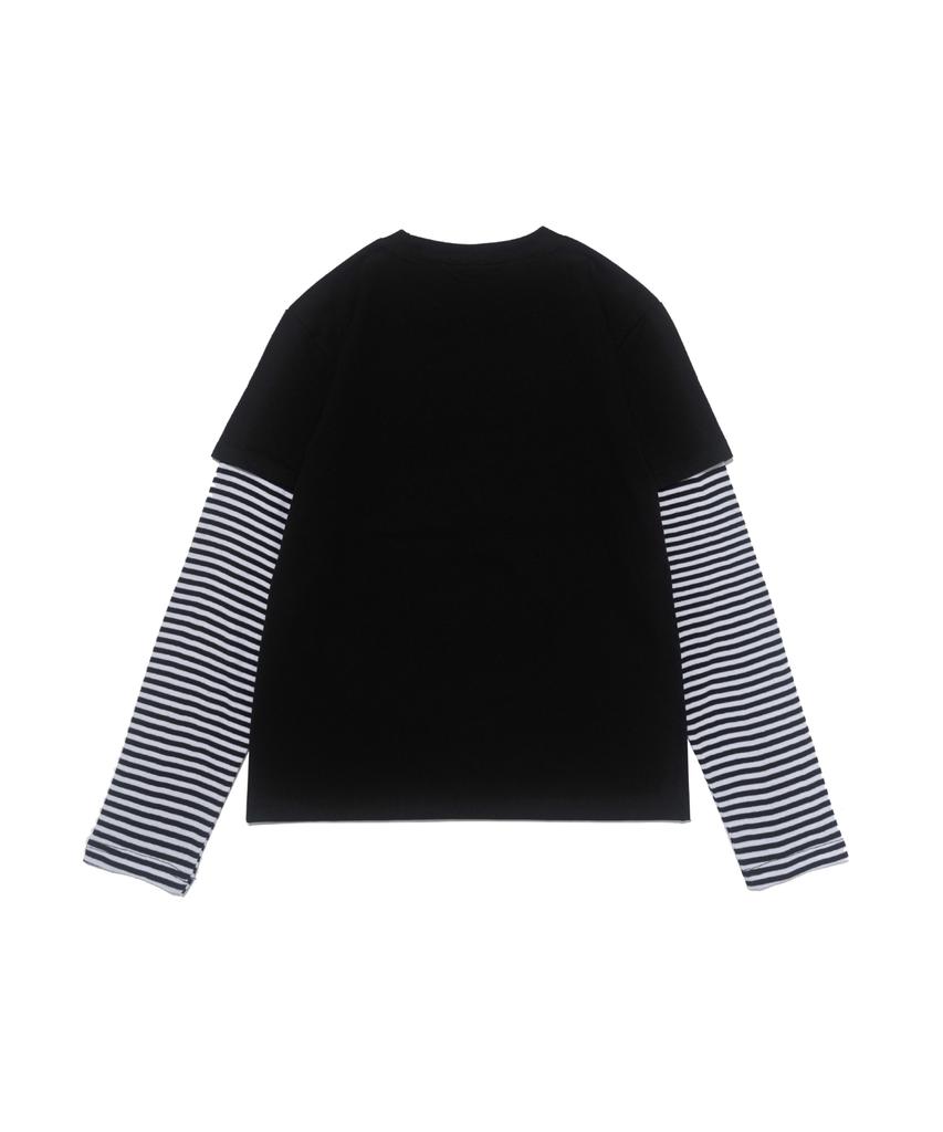CARGOBROS FOR WOMAN Star Layered Long Sleeve T-Shirt (Black/White)