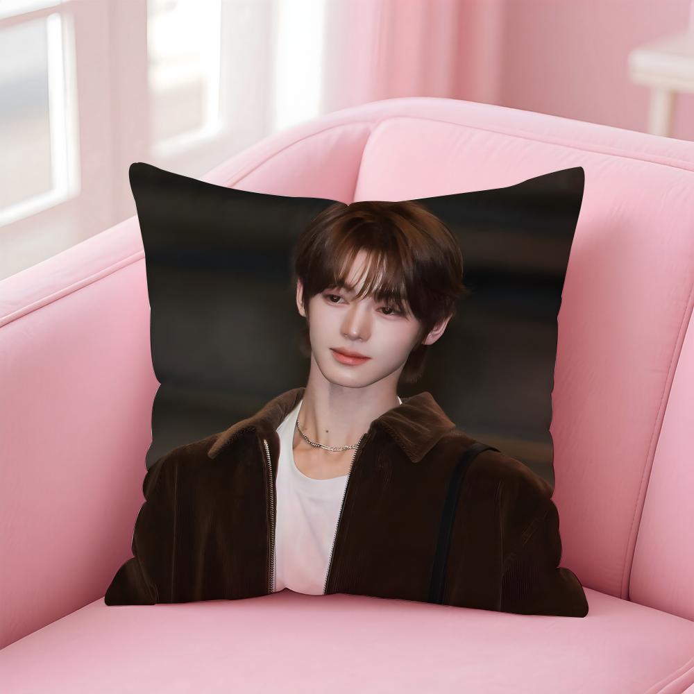 KPOP Boy of HHANJIN Singers Cushion Cover Pillowcase Short Plush Invisible zipper Room Sofa Cushion Cover