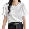 [AOY] T-shirt Women's Short Sleeve White M