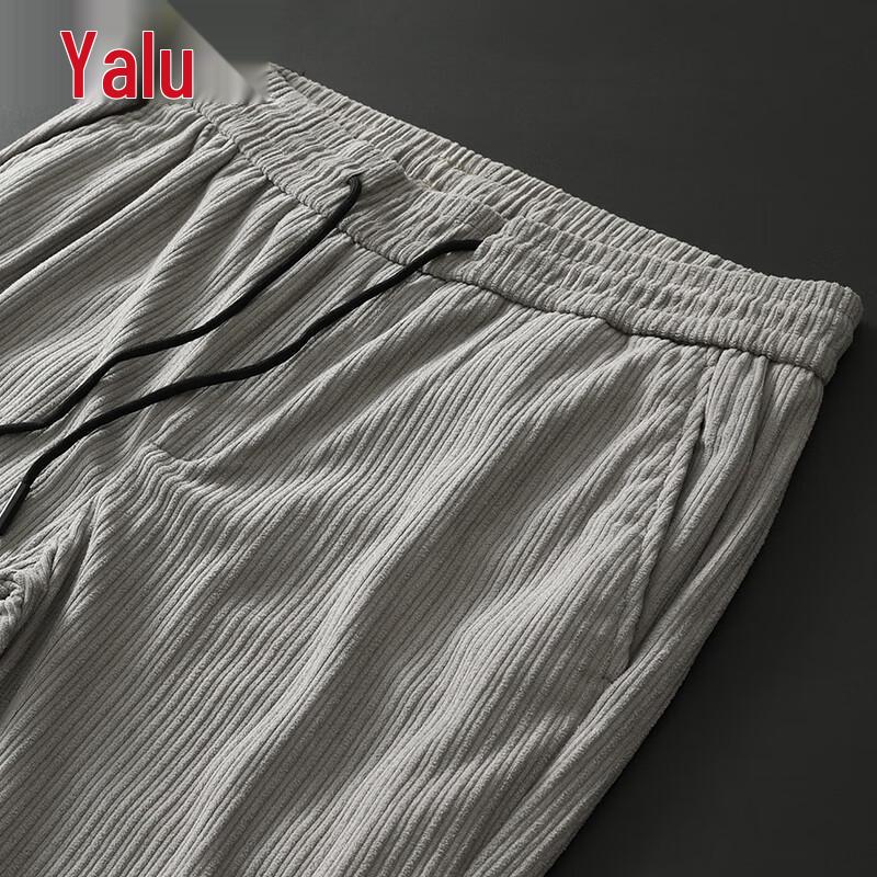 Yalu Men's Corduroy Straight-Leg Casual Pants