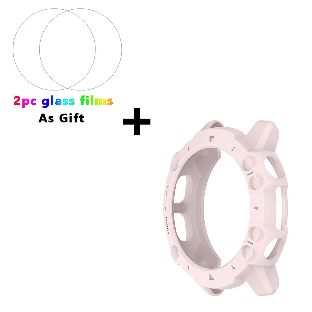 2-I-1 Deksel + Herdet Glass Film For Huami Amazfit Falcon TPU PC Skjermbeskytter & Støtfanger Beskyttelsesdeksel For Amazfit Falcon