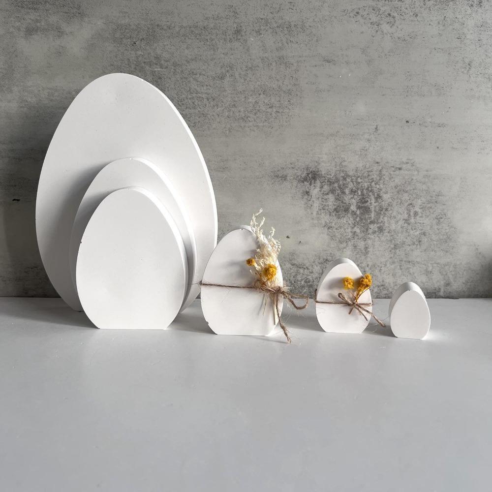 Cartoon Eggs Shape Candle Molds Handmade Drop Glue Plaster Mold  Home Table Decor