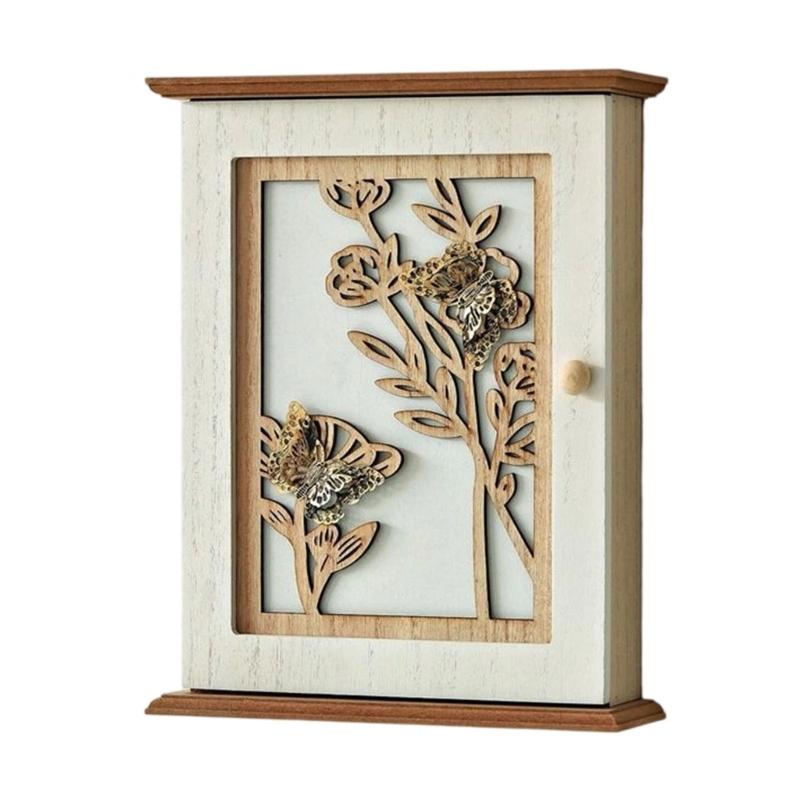 Ρετρό στυλ, θήκη κλειδιών τοίχου, φορητές οργανωτές εισόδου από μηχανικό ξύλο