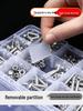 Transparent Multi-Compartment Storage Box for Electronic Components and Small Accessories
