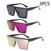 New Large-frame One-piece Sunglasses European And American Fashionable Square Frame Sunglasses For Women Colorful Glasses