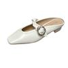 Fashion Women Heeled Slippers Designer Mules Shoes Fashion Woman's Slingback Sandals 2025 Summer Casual Dress Cozy Zapatillas De Mujer