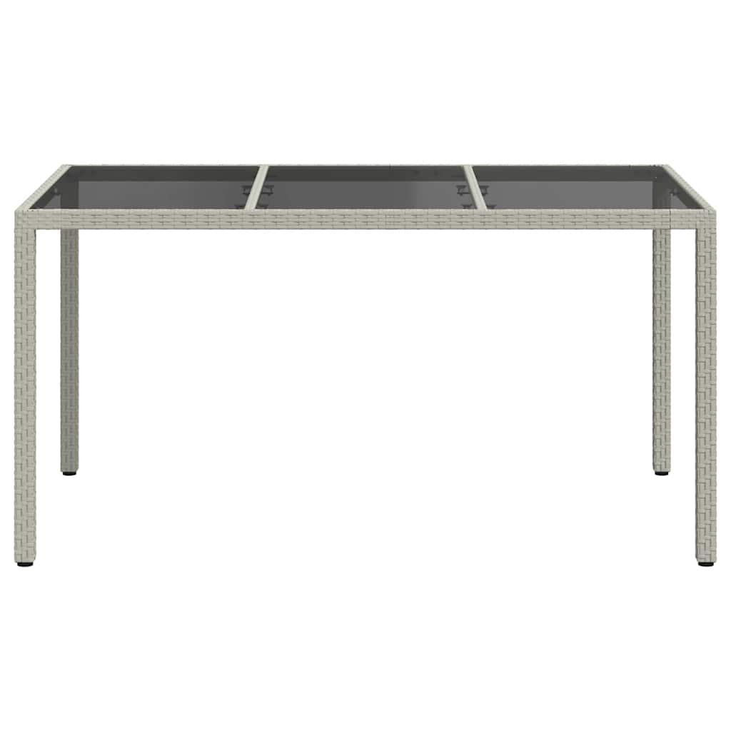 Garden Table White 150 x 90 x 75 cm Poly Rattan