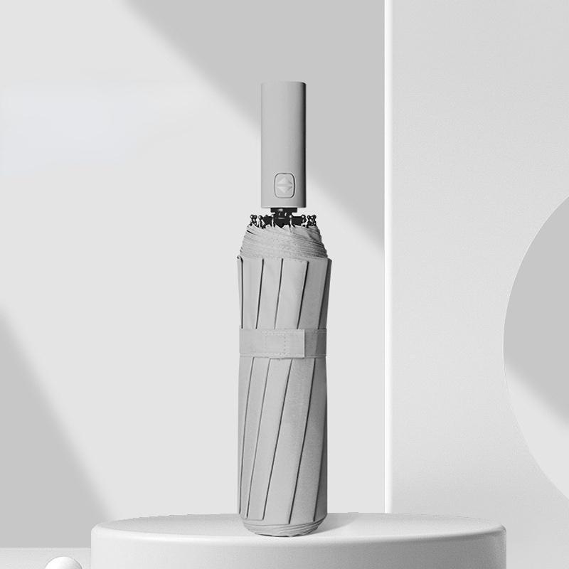 Automatik-Taschenschirm mit 12 Knochen, 105 cm Durchmesser, für Sonnen- und Regenschutz.