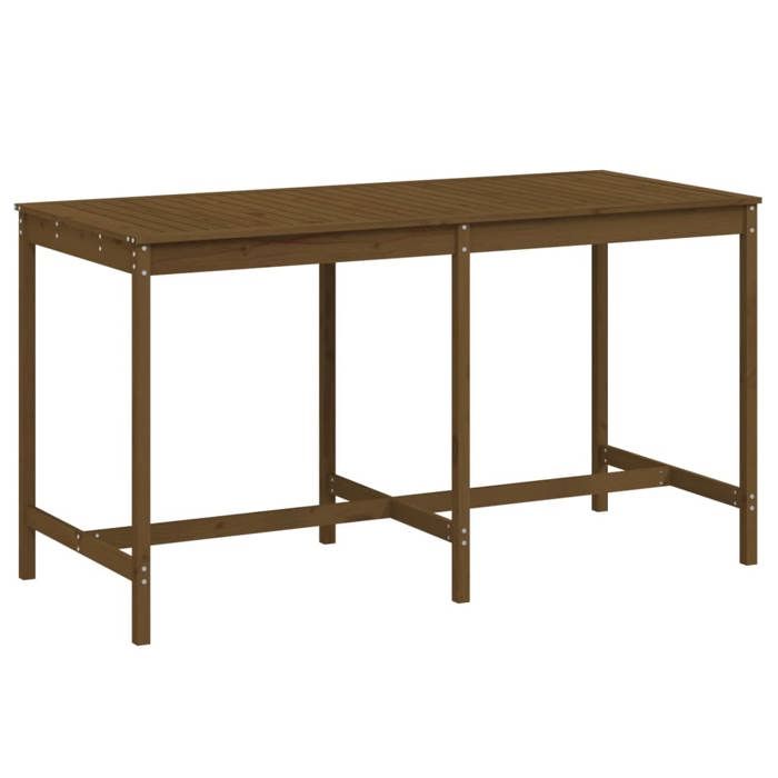 VidaXL Table de jardin marron miel 203,5x90x110 cm bois massif de pin 824105
