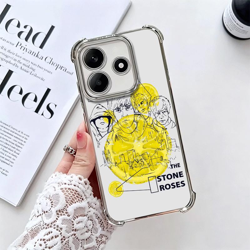 

The S-Stone R-Roses Soft Phone Case For Xiaomi Redmi Note 14 15 Pro Plus 13 12 11S 11T 5G 10 9S 9 Plating Anti-Fall Fundas Redmi Note 15 Pro 5G
