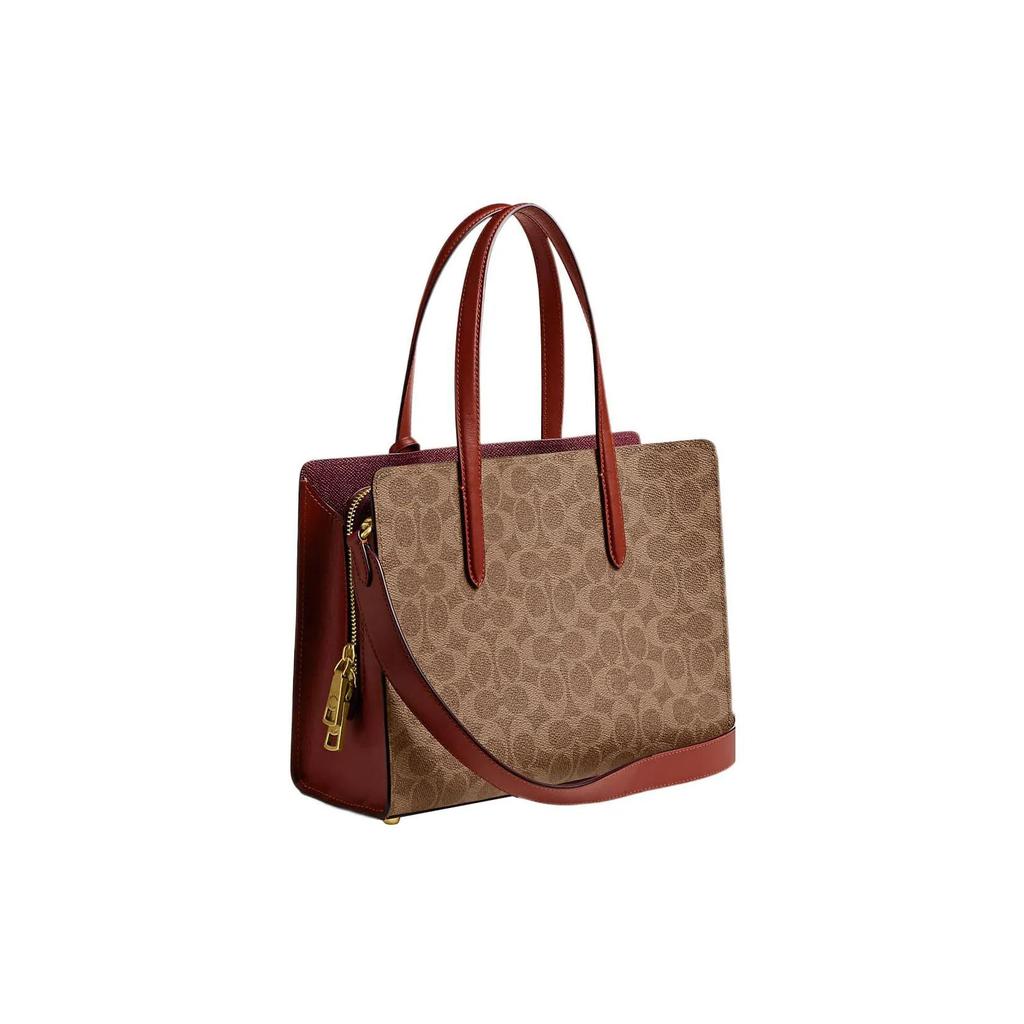 Coach Carter Cow Leather PVC Tote Bag , Shopping Bag , Handbag , Shoulder Bag , Crossbody Bag Large Women's Brown (Unisex) Handbags
