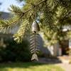 Fish Skeleton Windchime Vintage Metal Fish Bone Wind Chime Outdoor Hanging Bell with Soothing