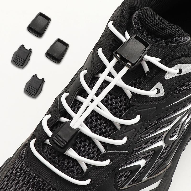 Buckle for Kids & Adults Elastic Laces for Sneakers No-Tie Shoe Lace Fastener Press Spring Lock Shoelace Running Shoes Fix Clips
