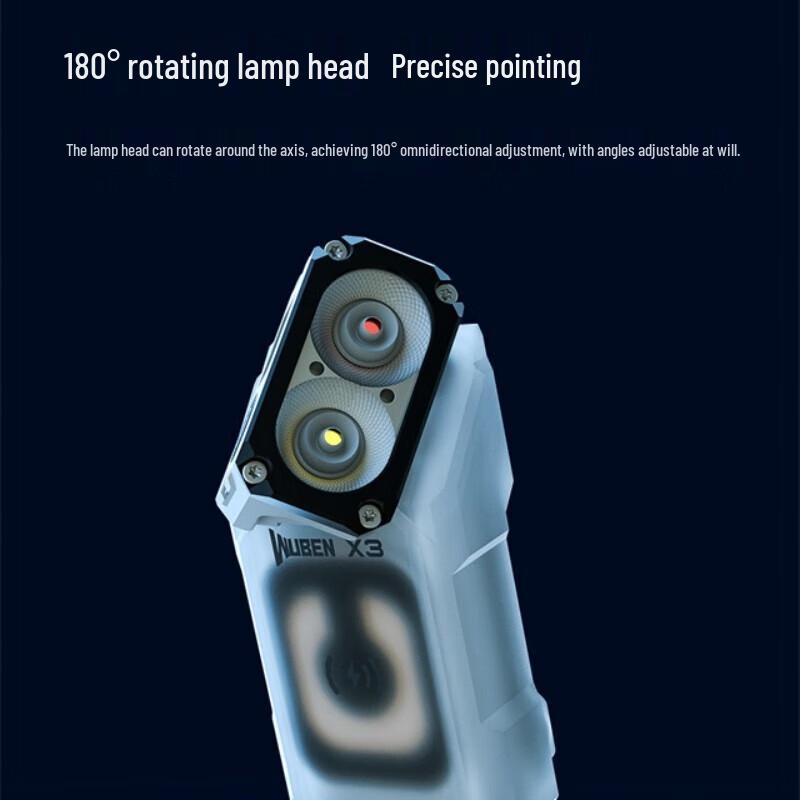 Wuben X3 Multi-function Red & White Light Flashlight