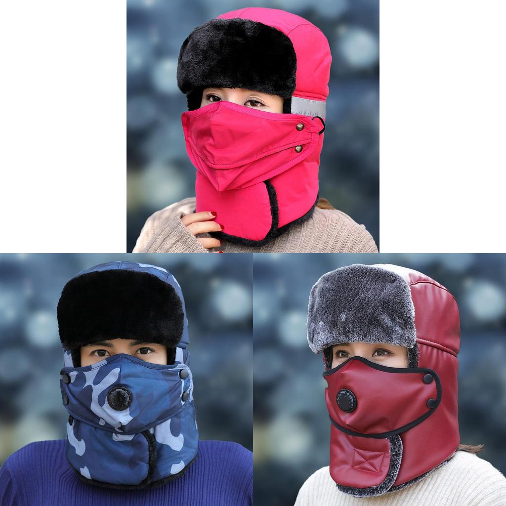 Warm Cap Winter Thickened Outdoor Warm Ear Protector Mask For Men And Women