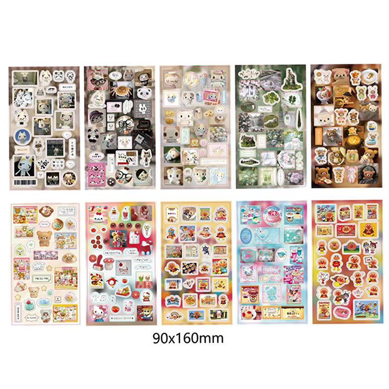 

Набор 10 шт./52 шт. Y2K Случайная Милая Блестящая Лазерная Наклейка Для Телефона Камеры Багажа Журнала Наклейка Каваи Декоративная Наклейка Подарок