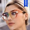 Pearl irregular glasses frame new anti-blue light women's flat glasses European and American ins glasses frame concave shape